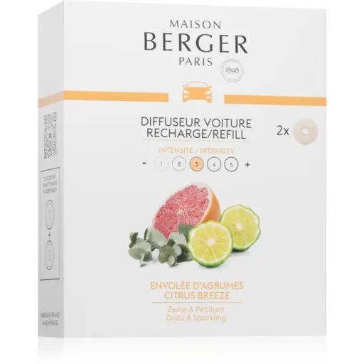 Maison Berger Paris Citrus Breeze vôňa do auta náhradná náplň 2x17 g