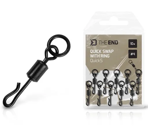 Delphin rychlovýmenný obratlík s krúžkom theend quicks #4 10 ks