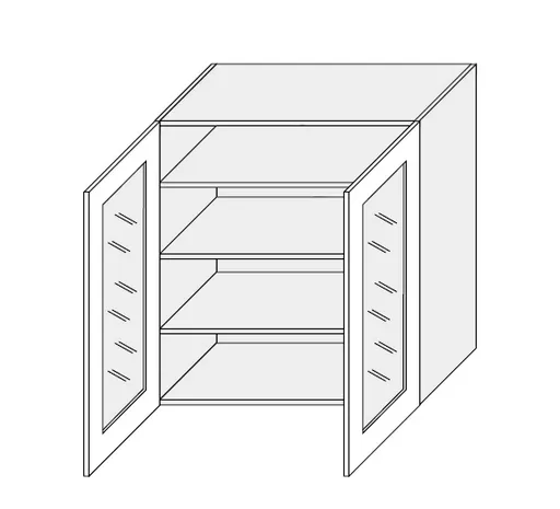 ArtExt Vrchná kuchynská skrinka Napoli W4S/90 POVRCHOVÁ ÚPRAVA DVIEROK: LESK, FAREBNÉ PREVEDENIE KORPUSU: BIELA