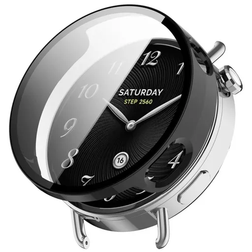 PC FULL COVER Plastový kryt so sklom pre Xiaomi Watch S4 41mm čierny