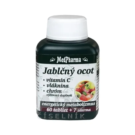MedPharma JABLČNÝ OCOT, VIT C, VLÁKNINA, CHRÓM 67 TBL