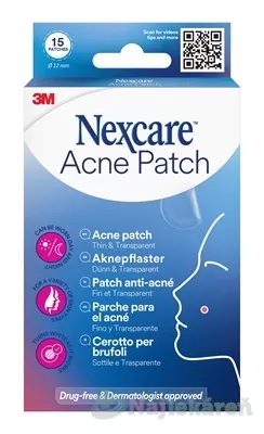 3M Nexcare Náplasť na akné tenká a priehľadná 15 ks