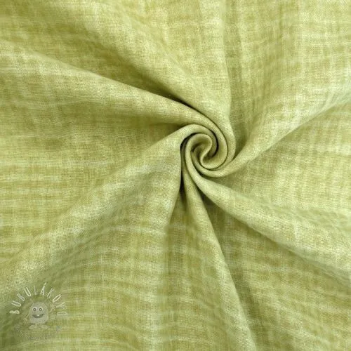 Dvojitá gázovina/mušelín Vintage lime