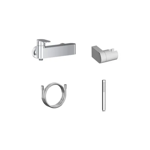 Sprchová batéria Ravak Chrome II so sprchovacím setom 150 mm chróm X07S121