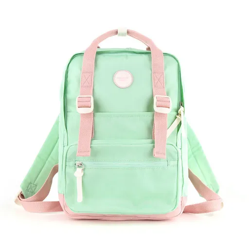 Priestranný mestský dámsky ruksak v mätovej farbe so zipsom - Himawari