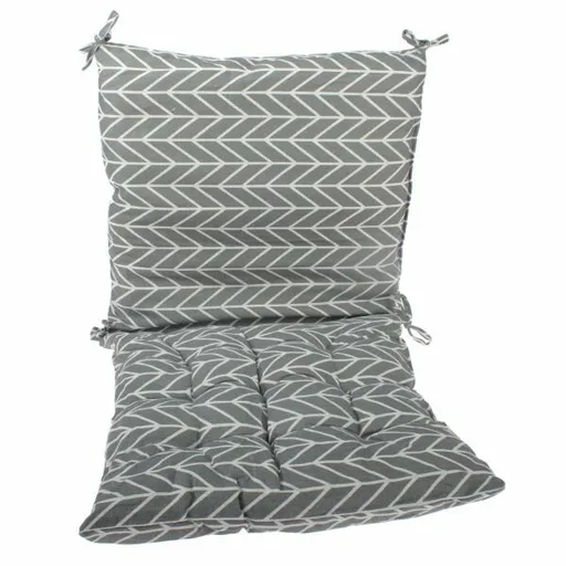 Sedák na stoličku a operadlo chrbta sivá, 40 x 40 cm