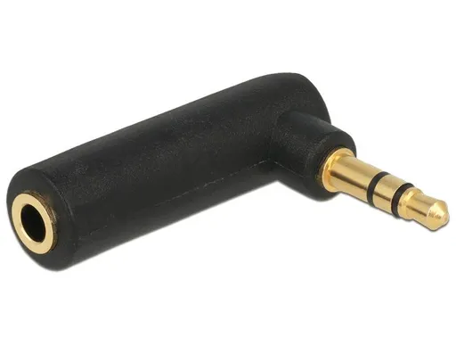 Delock audio adaptér stereo jack 3,5 mm 3 pin samec na samicu pravouhlú