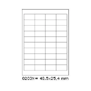Samolepiace etikety 48,5 x 25,4 mm, 40 etikiet, A4, 100 listov