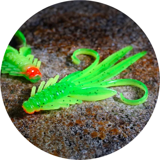 Redbass gumová nástraha nymfa fluo/green rh uv - l 80 mm 2,3 g