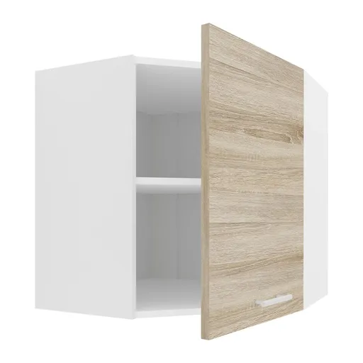 VCM Horní rohová kuchyňská skříňka Esilo, 57 cm, sonoma dub