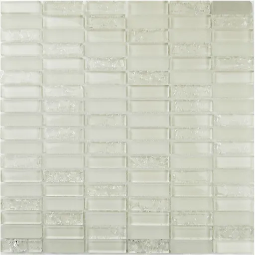 Sklenená mozaika Premium Mosaic bílá 30x30 cm lesk MOS4815CRWH