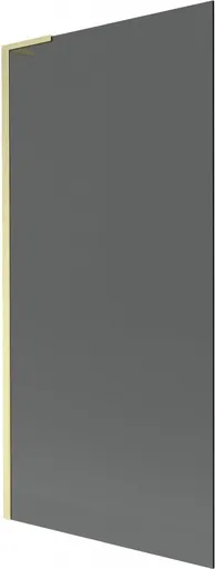 MEXEN/S - Next L vaňová zástena FIX 90 x 150, grafit, zlatá kartáčovaná 895-090-000-03-40-55