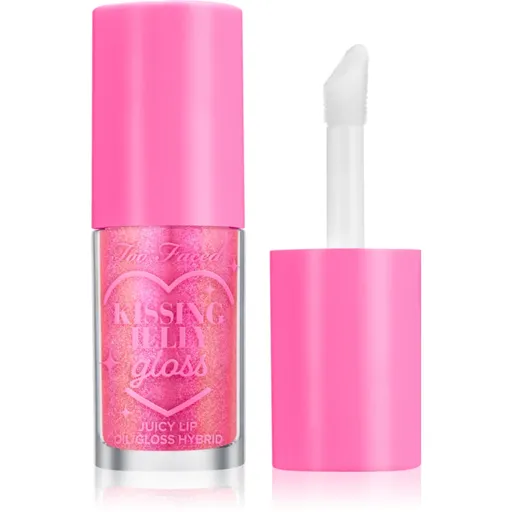 Too Faced Kissing Jelly Lip Oil Gloss olejový lesk na pery pre intenzívnu hydratáciu odtieň Bubblegum 4.5 ml