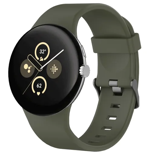 SILICONE Vymeniteľný remienok pre Google Pixel Watch 4 45mm / Pixel Watch 3 45mm tmavozelený