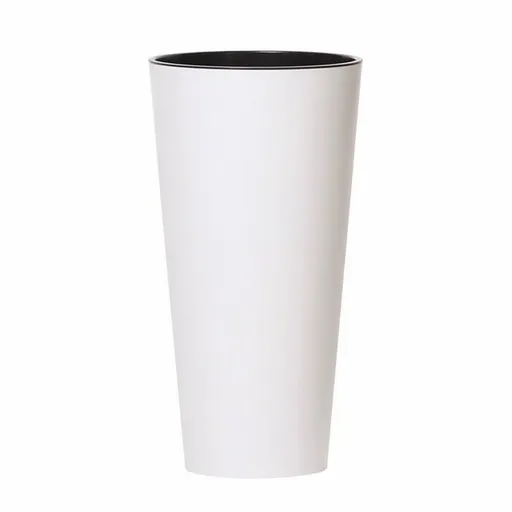 Kvetináč TUBUS SLIM s vložkou 30 cm, biela matná