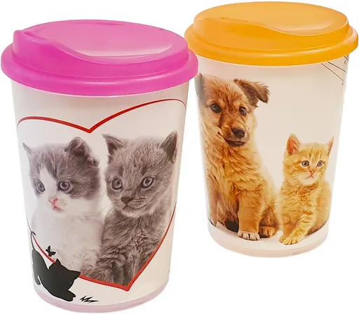 TVAR - Pohár250ml s náustkom rôzne dekory, umelá hmota