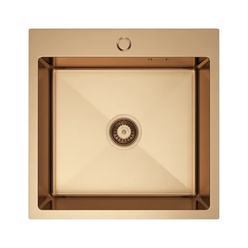 VELAZO VELAZO - Kuchynský drez v modernej povrchovej úprave 50 × 50, ružovo-zlatý nerezový VELAZ5050Z