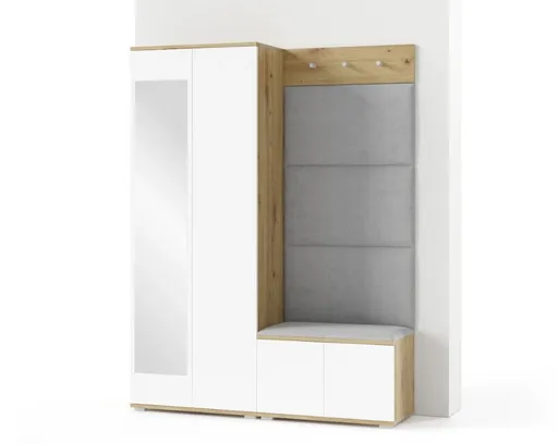 ArtPK Predsieň SEVILLA 1 | dub artisan/biela so zrkadlom Farba: Trinity 14