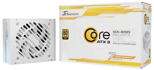 SEASONIC zdroj 850W Core GX-850, ATX 3.1, 80+ Gold, biely