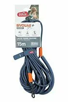 Vodítko pre psov BIVOUAK okrúhle, silikónové 6mm/15m modré Zolux