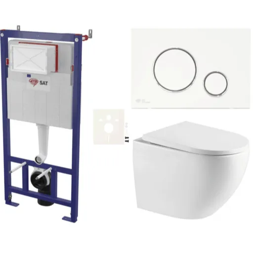 Závesný wc set do ľahkých stien / predstenová SAT SIKOSSREX6770K
