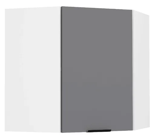 VCM Rohová nástěnná skříňka „Fasola“, antracitová