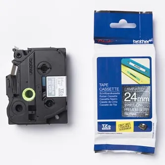 Brother originál páska do tlačiarne štítkov, Brother, TZE-PR955, biely tlač / strieborný podklad, laminovaná, 8m, 24mm