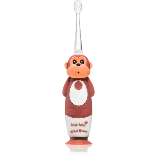 Brush Baby WildOnes WildOne elektrická zubná kefka + 2 náhradné hlavice pre deti Monkey 1 ks