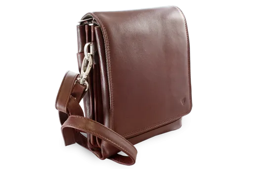 Veľký hnedý kožený pánsky crossbag 215-2185-40