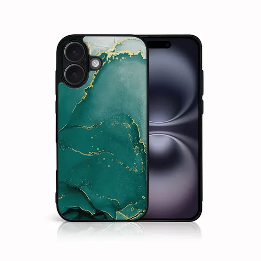 MY ART Ochranný kryt pre Apple iPhone 16 Plus GREEN MARBLE (145)