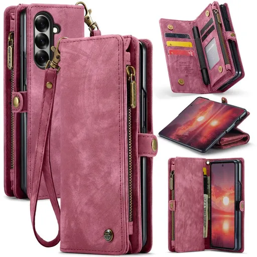 WALLET Ochranný kryt s peňaženkou 2v1 pre Samsung Galaxy Z Fold7 5G červený