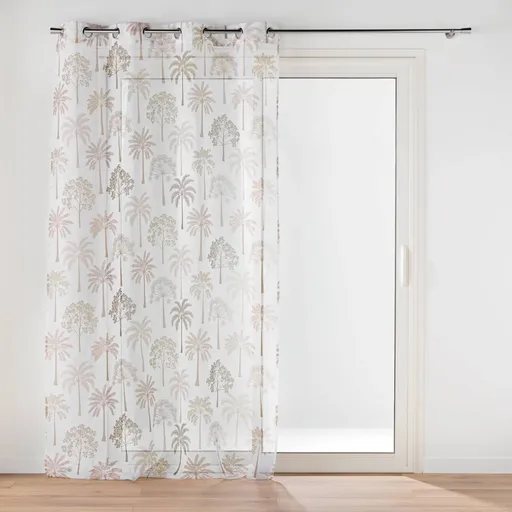 Voálová záclona so vzorom paliem