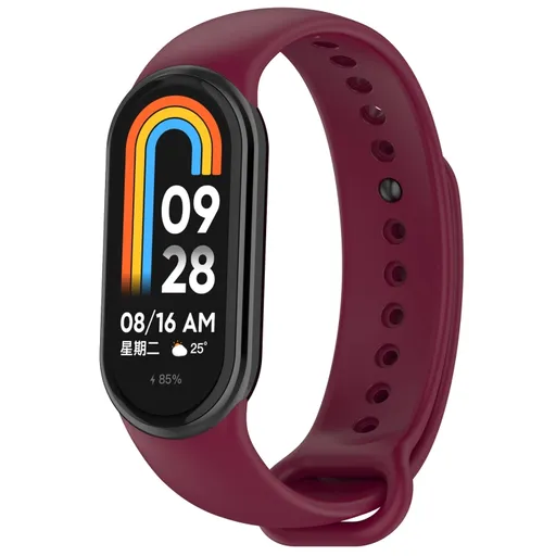 SILICONE Vymeniteľný remienok pre Xiaomi Smart Band 9 bordový