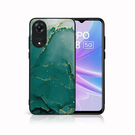MY ART Ochranný kryt pre Oppo A78 5G GREEN MARBLE (145)