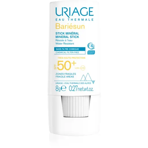 Uriage Bariésun Mineral Stick SPF 50+ minerálna ochranná tyčinka na citlivé miesta SPF 50+ 8 g