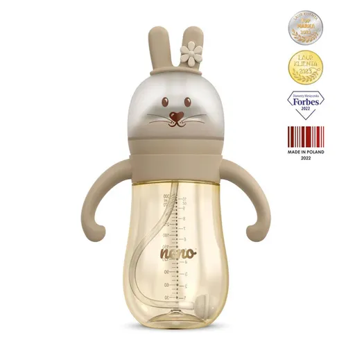NENO Fľaša dojčenská Mio 3v1 - hnedá 6m+