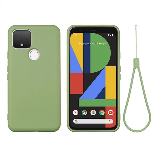 RUBBER Ochranný kryt pre Google Pixel 4a 5G zelený