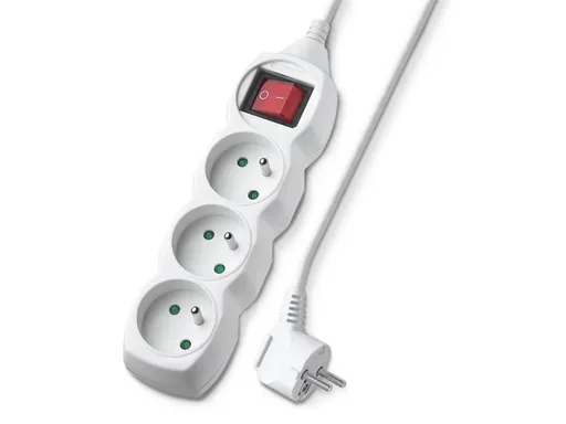 Predlžovací kábel 3 zásuvky 3m GETI GEC33S s vypínačom