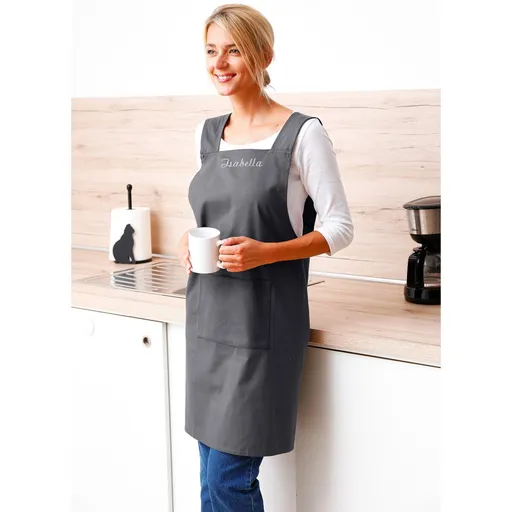 Japonská bavlnená zástera s výšivkou