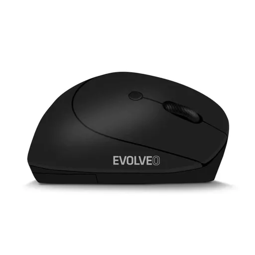 EVOLVEO LadyErgo, tichá vertikálna ergonomická myš, 2.4GHz, čierna
