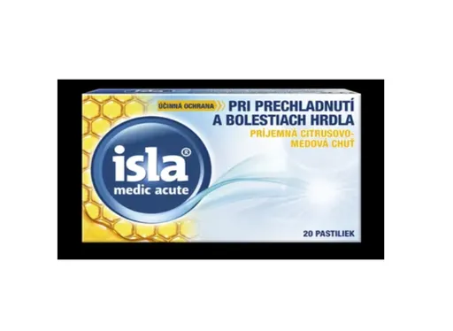 Isla Medic Acute citrus med 20 pastilek