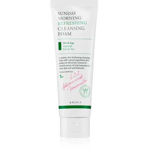 AXIS-Y 6+1+1 Advanced Formula Sunday Morning Refreshing Cleansing Foam hĺbkovo čistiaca krémová pena pre citlivú pleť 120 ml