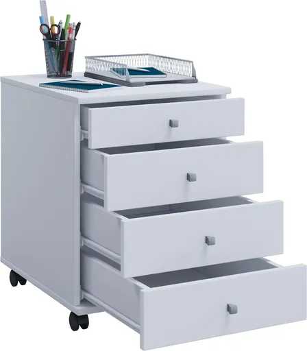 VCM Mobilní zásuvkový kontejner Lona Mini, bílá