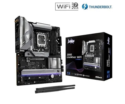 ASRock MB Sc LGA1851 Z890 LIVEMIXER WIFI, Intel Z890, 4x DDR5, 1x HDMI, 2x Thunderbolt, WI-FI