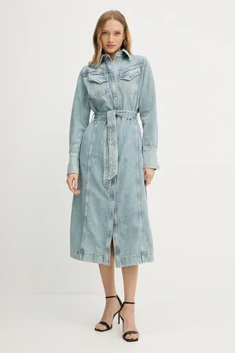 Rifľové šaty BOSS Orange C_Denim Dress 3.0