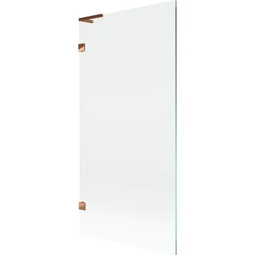 MEXEN/S - Lunar L vaňová zástena FIX 90 x 150, transparent, ružové zlato 897L-090-000-60-00