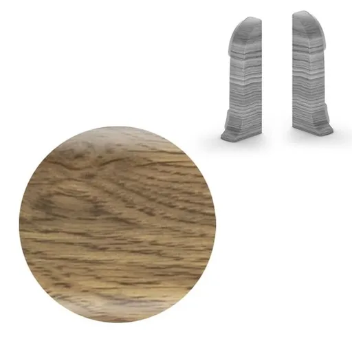 Koncovka k soklu Naturel dub Argos , PVC dĺžka 0,5 cm, výška hrany 56 mm, NATNGTKE3