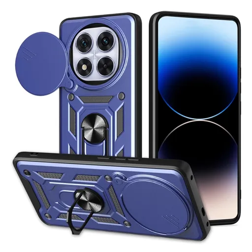 RING CAMERA Kryt s držiakom pre Xiaomi Redmi Note 14 Pro+ 5G modrý