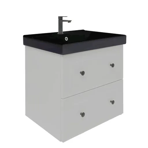 Kúpeľňová skrinka s umývadlom Naturel Forli 60x53x46 cm v šedej farbe mat FORLI60GMUVERB