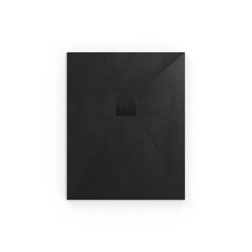 Sprchová vanička obdĺžniková SAT Alek 100x80 cm liaty mramor čierna SATALEK10080